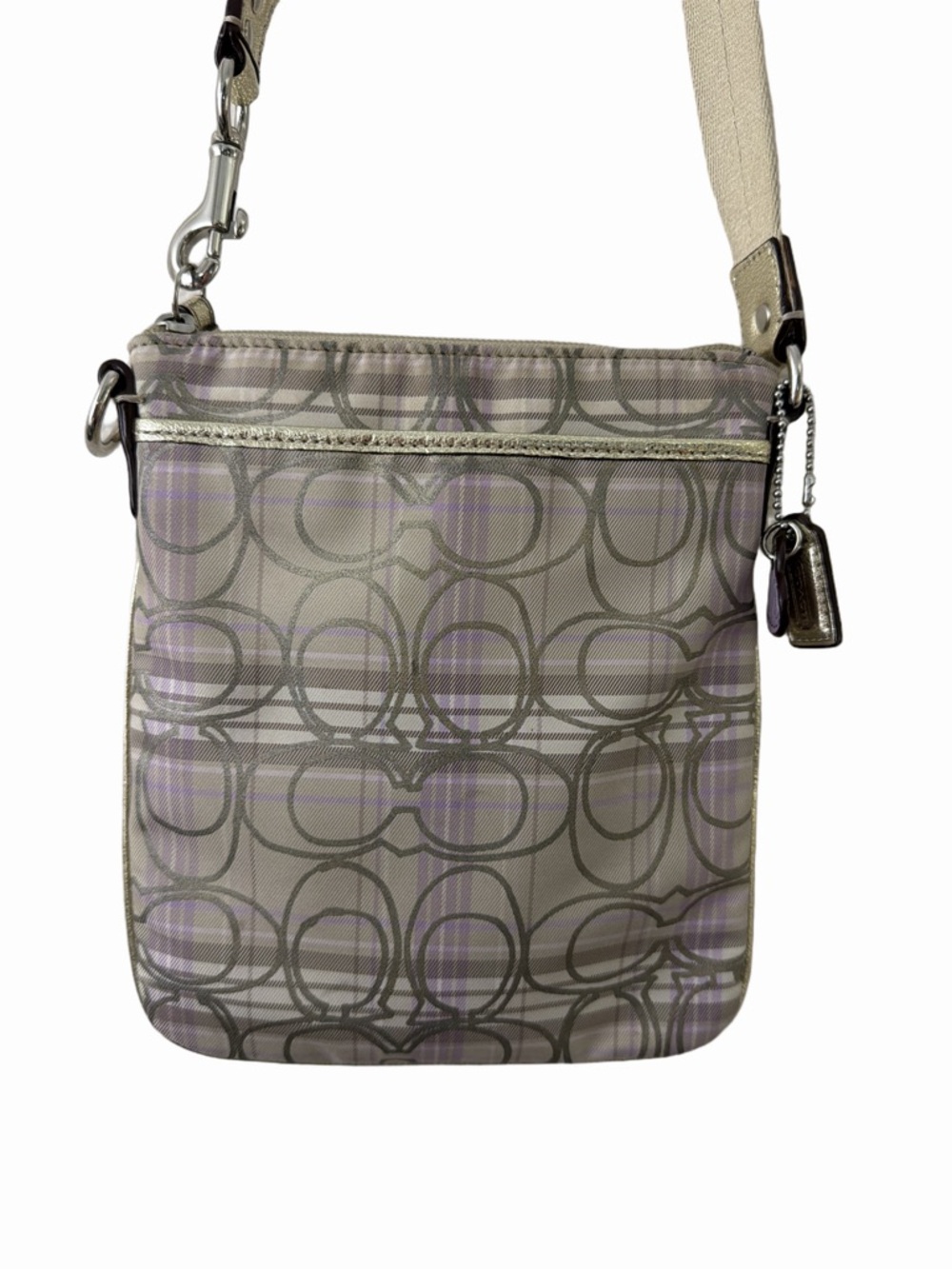 Coach Poppy Signature Tartan Plaid Crossbody Bag